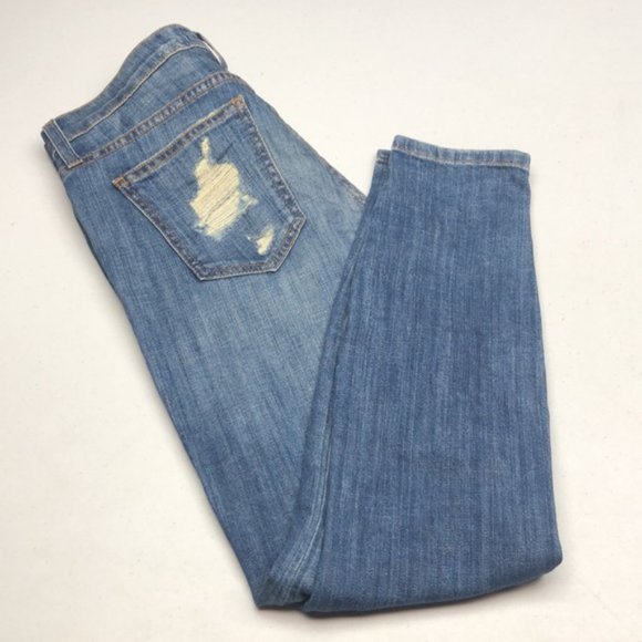 DESIGNER CURRENT/ELLIOT DISTRESS SKINNY 26x27 JEANS 🦋 - Picture 5 of 10
